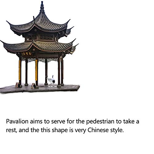 Oncpcare Ceramic Pavilion Aquarium Decor, Weighted Aquarium Ornament Fish Tank Decoration Human Landscape Aquarium Decoration Accessories Desktop Decor