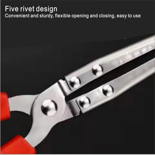 Stainless steel crab and reptile feeding pliers, 15 inch double pack, straight mouth and curved serrated jaws, suitable for live seafood and pet care