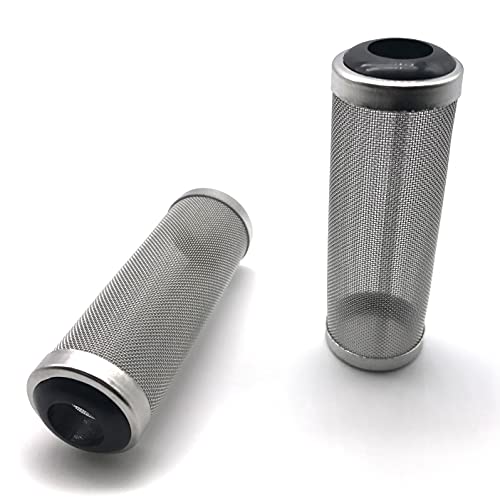 NACX 2Pcs Aquarium Fish/Shrimp Mesh Net Filter Guard，Fish Tank Intake Strainer Pre-Filter Cover Stainless Steel (15mm ID) - size: 15mm