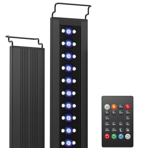NICREW C10 24/7 LED Aquarium Light for Plants, 18-24 Inches, Full Spectrum Fish Tank Light with Timer, Brightness Adjustable - size: 18 - 24 in