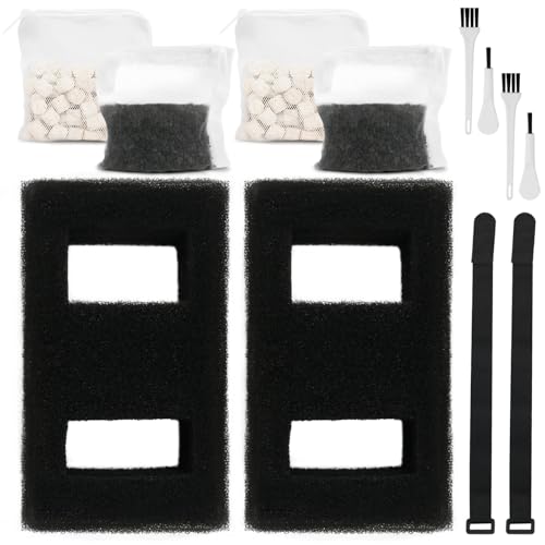 A1376 Aquarium Filter Media Kit Compatible with Fluval Spec Evo Betta Flex Series Aquarium Filters Foam Replacement Set Suitable for Most Standard Aquariums (2-Pack)