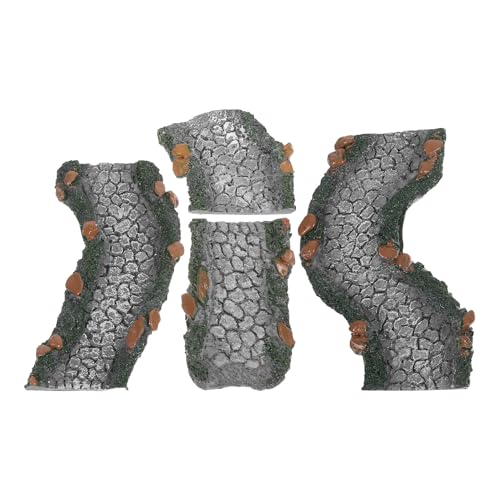 4pcs Resin Fish Tank Landscape Ornament Aquarium Miniature Stone Pathway Bridge Garden Stairs Decoration for Micro Aquarium Scene