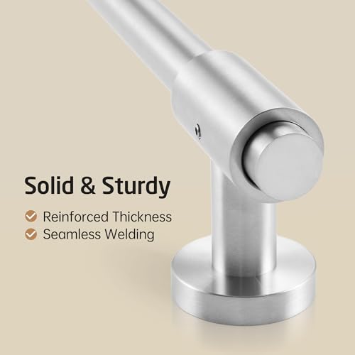 KES 30-Inch Shower Slide Bar with Adjustable Handheld Shower Head Holder, Reuse Existing Holes, SUS304 Brushed Stainless Steel Wall Mount for Bathroom, Drilling Required, F209S78-BS - color: Brushed Finish, style: 30.7-Inch+Drill Mounted