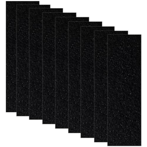 MEDUWEDU 9-Pack 3.6" x 10" Carbon Filter Pads for Automatic & Dome-Style Cat Litter Boxes – Activated Charcoal Liners for Odor Control - color: L3 Filters