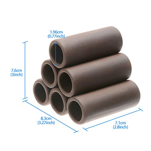 Saim Aquarium Breeding Cave Ceramic Shrimp Shelter Spawning Tube Shrimp Hide Ornament Hiding Cave Decorations Hideaway Pipe, Betta Accessories (6 Holes)