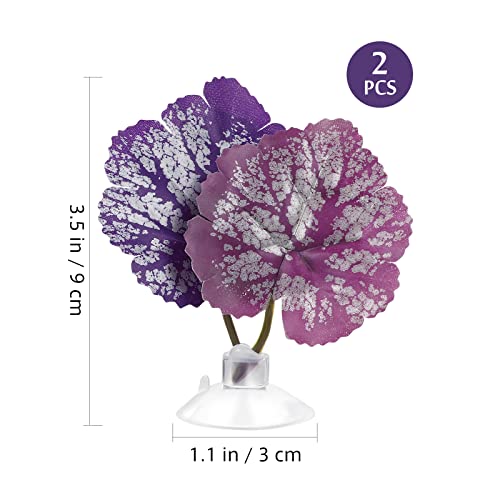 iplusmile Aquarium Leaf Hammock with Suction Cup Fish Tank Decoration Realistic Simulated Aquatic Plant Resting Spot for Betta Fish Stress Relief