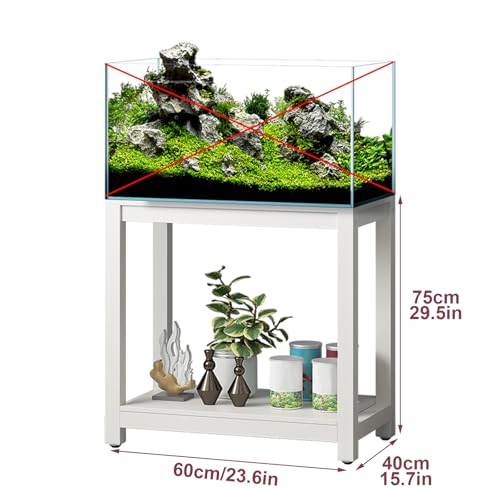 Heavy-Duty Metal Fish Tank Stand - 2-Tier Aquarium Rack, Sturdy Storage Shelf for Home, Cabinet Organizer - Perfect for Aquariums and Home Decor