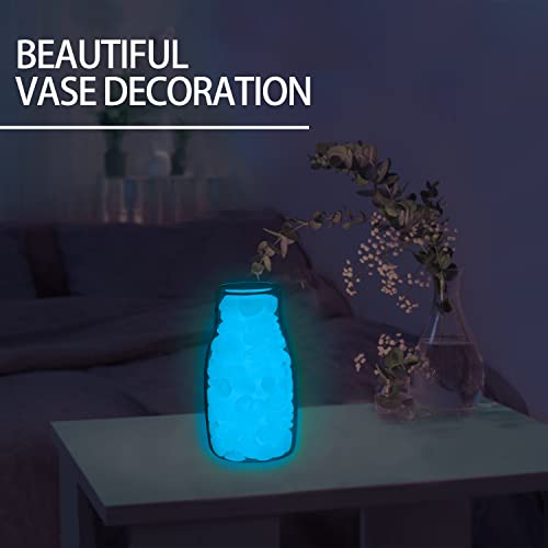 900pcs Glow in The Dark Rocks Outdoor Decorations Stones Small Luminous Pebbles Indoor/Outdoor Decor for Garden Fish Tank Aquarium Planter Walkway - White - color: White