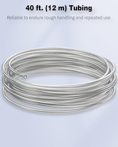 Pawfly Aquarium Airline Tubing 82 Feet Standard Aquarium Air Tubing Tubing for Fish Tank Air Pump Flexible Kink-Resistant Pure PVC Hose for Aquarium Garden Terrarium Pond, Black
