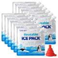 12 Pack 7x7 Inch / 10x10 InchReusable Long Lasting Ice Packs for Cooler, Reusable Ice Packs for Lunch Box, Lunch Bags for Beach, Fishing, Camping - size: 10x10in/12Pack