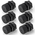 6 Packs PVC Garden Hose Bulkhead Fitting with Plug Water Tank Connector 1/2" Female NPT x 3/4" Male GHT Garden Hose Threaded for Aquariums, Rain Barrels, Sinks