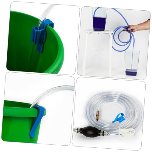 Manual Suction Hose Pump for Car and Fish Tank, Useful Siphon Oil and Water Transfer Tube with Flexible Guide Hose for Fuel and Aquarium Water Exchange