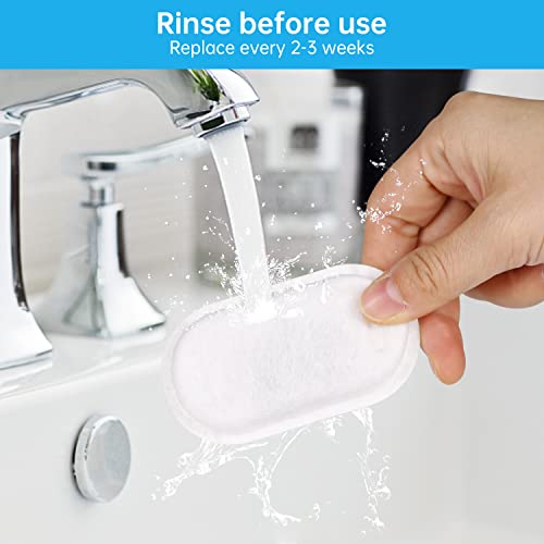 Cat Water Fountain Filters, 8 Pack Replacement Filters & Pre-Filter Sponges for 3.2L/108Oz & 2L/67oz Stainless Steel Pet Fountain, Carbon Filters for Automatic Cat Water Dispenser Water