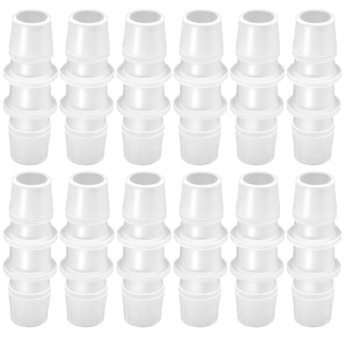 Plastic 5/16” hose ID Barb pipe connectors Joint Splicer Mender Adapter Union Boat Water Air Aquarium O2 Fuel (pack of 12) - size: 5/16 Inch, style: 12