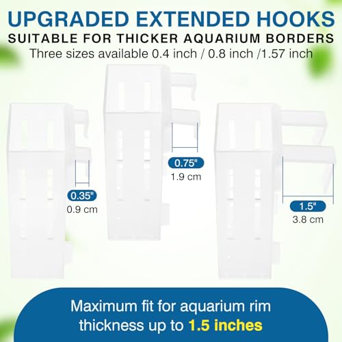 Upgraded Large Aquarium Plant Holder with Hooks and Suction Cups for Fish Tank Aquaponic Plant Cultivation and Aquascape Decorations (Semitransparent)