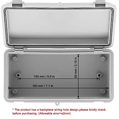 Sunnyglade ABS Plastic Dustproof Waterproof IP65 Junction Box Universal Durable Electrical Project Enclosure with Lock (3.9"x7.9"x2.8") - size: 3.9"x7.9"x2.8"