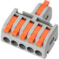 10Pcs Mini Electrical Wire Connectors, DIY Splicing into 4/6/8/9/10 Way Quick Connector Terminal Blocks (1 in 5 Out, Nylon) - style: 1 in 5 out, nylon