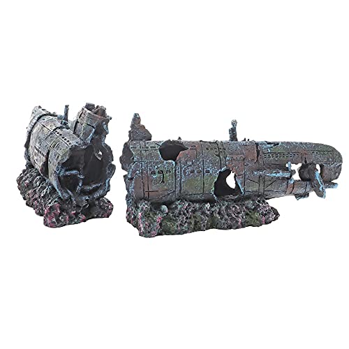 Hobby U-434 Aquarium Submarine Decoration for Fish - size: U-434 (7 x 40 x 10 cm)
