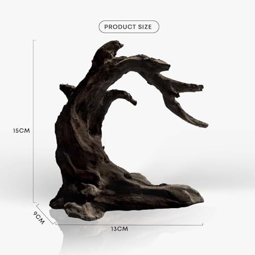 FZONE Driftwood for Aquarium Resin Model pH Neutral Aquarium Rocks for Aquascaping,Hardscape - size: 01Driftwood: 5.12" × 3.54" × 5.91"