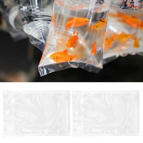 BESTYASH 100pcs 15x22cm Oxygen Filling Fish Transport Bags Sealable Live Fish Fry Packing Pouches for Aquarium and Seafood Shipping