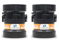 2 x Combo Pack RV Sewer Hose Fitting Adapter - PVC Connection & Termination Adapter - 3" Hub x Bayonet Hooks