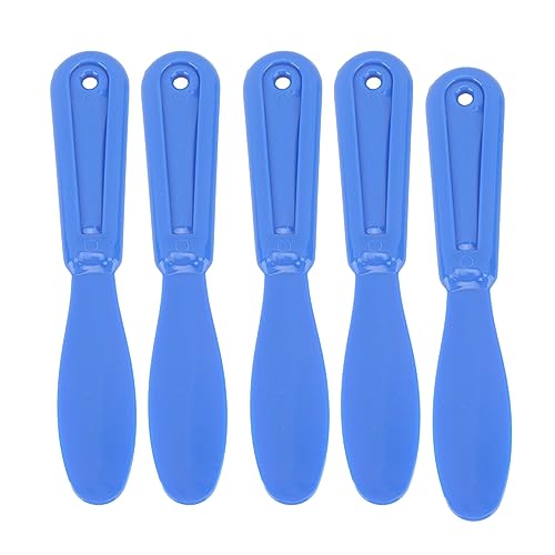 5pcs Straight Spatula,Plastic Plaster Spatulas Mixing Knife for Alginate Plaster Materials (Dark Blue)