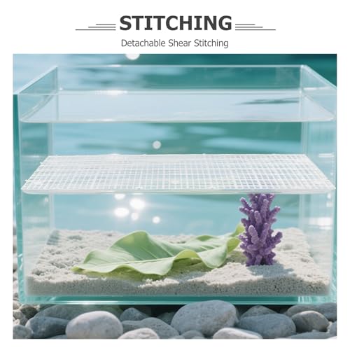 Luxshiny 10pcs Aquarium Fish Isolation Board Fine Mesh Plastic Egg Crate Divider Panel 30x15cm Detachable Grid for Breeding and Fish Tank Partition