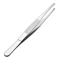 uxcell 1 Pcs 6.3-Inch 430 Stainless Steel Straight Blunt Tweezers with Serrated Tip Daily Garden Tool - size: 6.3-Inch