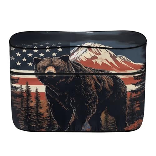 American Mountain Bear 20Ib Propane Tank Cover Polyester Waterproof Cover Dust-Proof Sun Protection Weather Resistant Gas Cylinder Cover - color: American Mountain Bear, size: S(20LB)