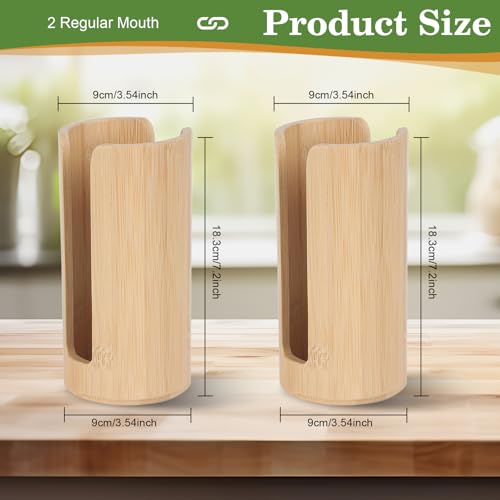 2 PCS Mason Jar Lid Organizer Vertical Mason Jar Lid Storage Bamboo Tumbler Lid Holder Cup Lid Organizer Suitable for Mason Lids/Canning Lids/Bamboo Lids Mason Jar Accessories (2 Regular) - size: 2 Regular