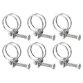 uxcell 6Pcs Double Wire Hose Clamp, 36-40mm Adjustable Stainless Steel Wire Hose Clips with M8 Bolt for Dust Collection Hose, Pump Hose Pipe - size: 36-40mm