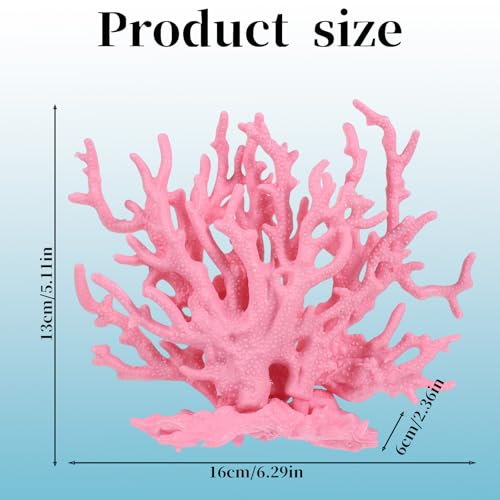 Artificial Aquarium Coral Ornament Pink Fish Tank Fake Coral Plastic Fish Tank Plants Decoration Aquarium Decor Plastic Plant for Aquariums Landscape