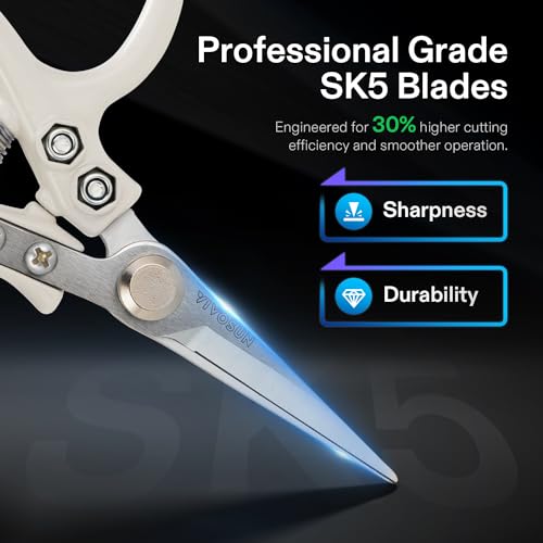 VIVOSUN Pruning Shears for Gardening, Lightweight Plant Pruners for Gardening, Garden Scissors for Cutting Flowers, Trimming Branches, Indoor Plant Scissors, Stylish Garden Gifts for Women - style: Q-Shaped Pruner