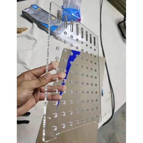 Rygcrud Aquarium Divider – 5mm Thick Transparent Acrylic Panel with Suction Cups, Fish Tank Isolation Board Partition for Divide Space(44x60cm) - size: 44x60cm