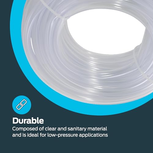 Eastman 1/2 Inch ID (5/8 Inch OD) PVC Clear Vinyl Tubing, 50 Foot Length, 98623 - size: 1/2 in. ID x 5/8 in. OD, style: 50 Ft.