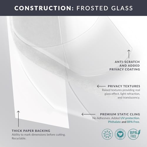 Canopy Window Privacy Film by Artscape - Decorative Privacy Frosted Glass Design, Static Cling, Day and Night Privacy, UV Protection, Easy to Apply and Removable, Made in USA - 36 x 72 Inch - color: Canopy