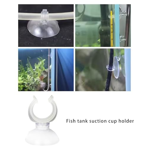 20pcs Adjustable Suction Cups Clamp for Efficient Fishtank Plant and Decoration Aquarium Hose Stabilizer Clip Aquarium Suction Cup Clip - size: C