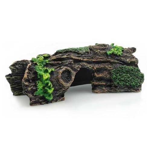 Aquarium Resin Hollow Tree Trunk Betta Log Aquarium Decorations Ornament Fish House Cave Wood House Decor for Fish Tank, Medium - size: Medium