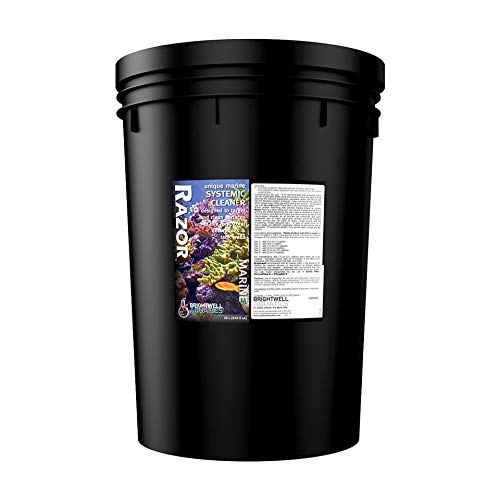 Brightwell Aquatics Razor Marine - Unique Systemic Cleaner for Marine Aquariums, 20 Liter - size: 20-Liter