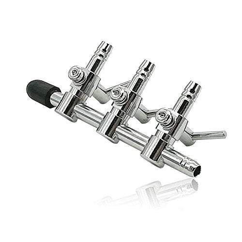 Aquarium Air Pump Splitter 10 in 1 Set 3-Way Air Flow Control Lever Valve & 3 Non-Return Check Valves & 6 Suction Cups for Fish Tank Airline Air Tube Hose - color: 3-Way 10-in-1 Kit
