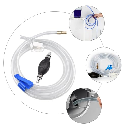 Manual Water Suction Hose and Car Guide Oil Tube Siphon Pump Set for Fish Tank and Automotive Fluid Transfer