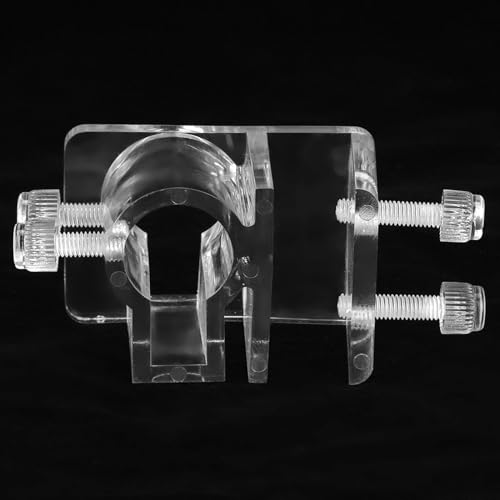 2Pcs Acrylic Transparent Aquarium Fish Tank Water Pipe Hose Fixing Clip Tube Clamp Holder, Fish Pipe Holder Fixed Clips for Holding Doing Pump Soft Hose