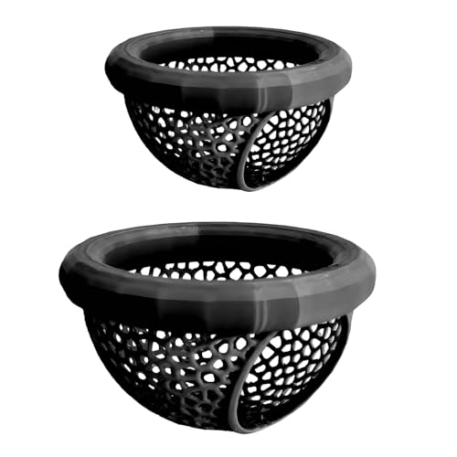 2 Pcs Betta Fish Tank Accessories, Betta Hide & Hammock, 3D Printed Aquarium Decorations, Floating Betta Resting Spot, Black