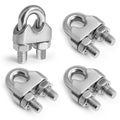 12pcs M6 Wire Rope Clamp, 1/4 inch Cable Clamps Stainless Steel Wire Rope Clips - size: M6