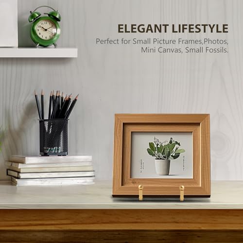Plate Holder Easel Display Stand - 3 inch Metal Plate Stands for Display - Tabletop Picture Stand - Gold Iron Easels for Display Pictures | Photo Frames | Book | Decorative Plates | Plaque - 4 Pack - size: 3 inch-4