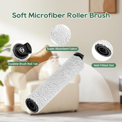 iFloor 3 / S3 Compatible with Tineco Floor One S3, iFLOOR 3 Breeze Complete, FLOOR ONE S3 Breeze Cordless Vacuum Cleaner Part Accessories, 2 Brush Rollers 4 Filters 1 Cleaning Tool Replacement