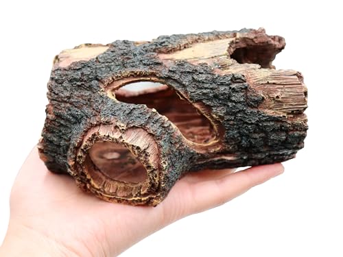 Hermit Crab Hideout, Resin Simulation Stone Reptile Cave Hideout, Hermit Crab Climbing Toys, Terrarium Habitat Decor for Lizard Spider Aquarium Fish Gecko Bearded Dragon