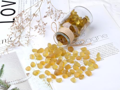 YATOJUZI Aquarium Gravel Fish Tank Rocks 0.85lb Sea Glass Stones for Crafts Decorative Frosted Glass Pebbles for Aquarium Fish Tank Vase Filler DIY Home Decor (Amber) - color: Amber