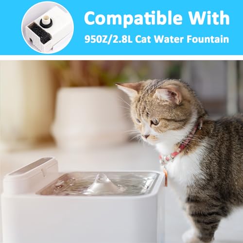 20 PCS Cat Fountain Sponge Replacement Foam Sponges, Block Shape Cat Water Fountain Sponge Filters Black Replacement Pre-Filter Sponges for Clean Water