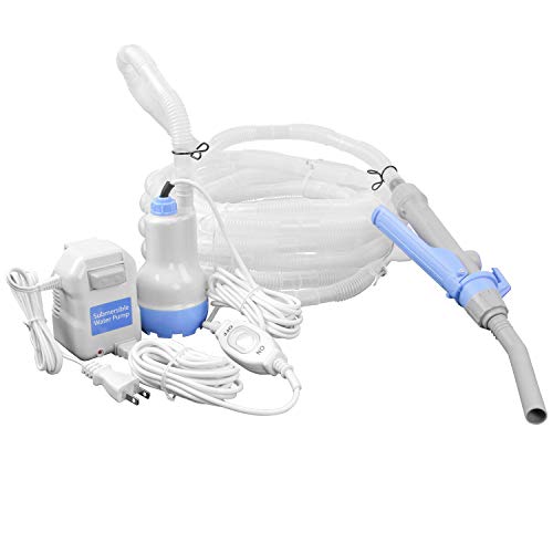 TERA PUMP Aquarium Gravel Cleaner - Electric Automatic Removable Vacuum Fish Tank Water Changer, Sand Washer, Algae Cleaner Filter & 30 ft Hose Up to 8 Liters per Min - size: 30-FT